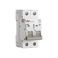 Выключатель автоматический AV-10 2P 6A (K) 10kA EKF AVERES | код mcb10-2-06K-av | EKF