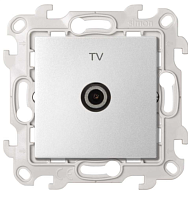Розетка TV оконечная цвета алюминий S24 Harmonie | код 2450476-033 | Simon