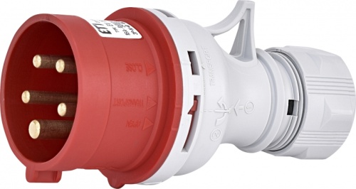 Вилка кабельная EV-1653 IP44 (16A, 400V, 3P+N+PE) | код 004482018 | ETI