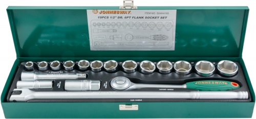 S04H419S Набор головок торцевых 1/2DR, 11-32 мм, 19 предметов | код S04H419S | JONNESWAY