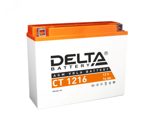 Аккумулятор CT 12В 16Ач | код CT 1216 | Delta MOTO Аккумулятор CT 12В 16Ач | код CT 1216 | Delta MOTO