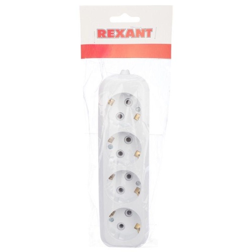 Колодка 4 гнезда c заземлением | код 11-8707 | REXANT фото 6