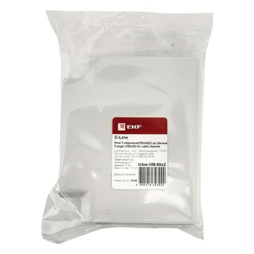 Угол T-образный (105х50) (2 шт) белый C-Line | код tchw-105-50x2 | EKF фото 4
