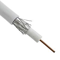 Коаксиальный кабель RG-6U RUICHI, CCS/Al/Al, 0.7 мм, 75 Ом, бухта 100 м, белый | код 81324 | Ruichi