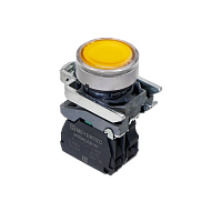 Кнопка желтая с подсветкой, 1NO, 24V AC/DC, IP65, металл MTB4-BW35711 | код 137167 | MEYERTEC