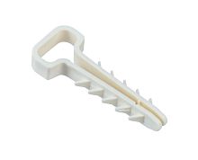 Дюбель-хомут для плоского кабеля белый PCD-F 05x10-45-100WH PA6.6 Jazzway (100 шт/уп) Jazzway | код 5054929 | JazzWay