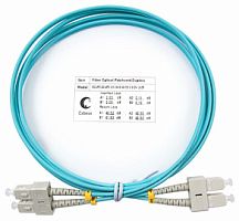 Cabeus FOP-50-SC-SC-25m Шнур оптический duplex SC-SC 50/125 mm OM3 25м LSZH | код 8491c | Cabeus