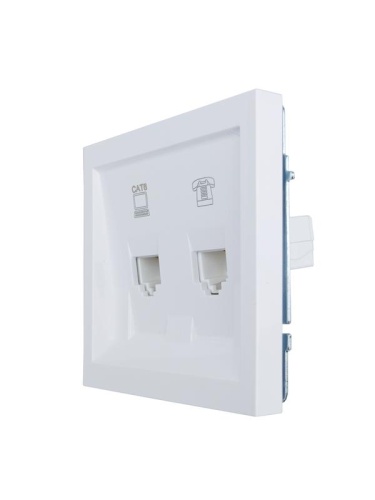 ZIMA Розетка компьютер+телефон белая с модулем Cat 6 LEZARD | код 704-0288-144 | LEZARD фото 4 ZIMA Розетка компьютер+телефон белая с модулем Cat 6 LEZARD | код 704-0288-144 | LEZARD фото 4