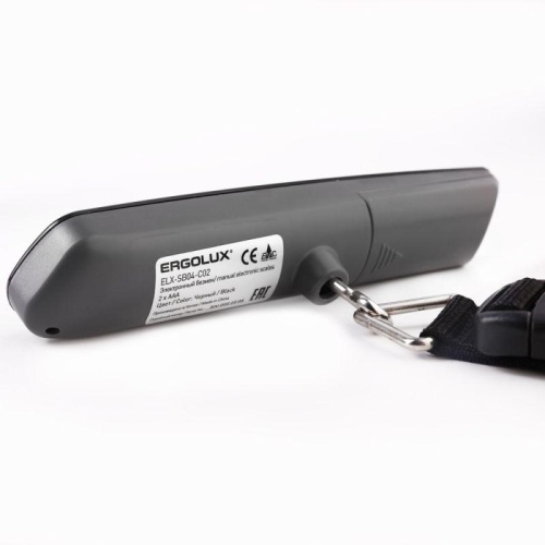 Весы ручные электронные ELX-SB04-C02 до 50кг безмен черн. Ergolux 15133 фото 5