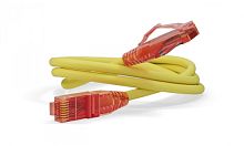 Патч-корд U/UTP Cat.5e LSZH 0.5 м желтый, Hyperline PC-LPM-UTP-RJ45-RJ45-C5e-0.5M-LSZH-YL | код 229946 | Hyperline