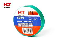 Изолента ПВХ 0.13x15мм 10M (уп./10 шт) Зеленая HLT | код 084-16-052| HLT