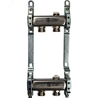 Коллектор из нержавеющей стали для радиаторной разводки 2 вых. | код SMS 0923 000002 | STOUT