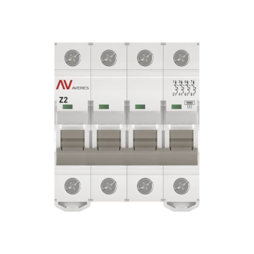 Выключатель автоматический AV-10 4P 2A (Z) 10kA EKF AVERES | код mcb10-4-02Z-av | EKF фото 4