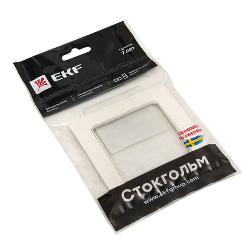 Стокгольм Рамка 1-местная белая PROxima | код EXM-G-302-10 | EKF фото 4