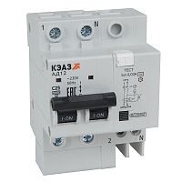 Автоматический выключатель дифференциального тока АД12-24C6-АC-УХЛ4 (2P, C6, 300mA) 4,5кА | код 318744 | КЭАЗ