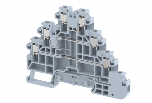 Клемма, проходная винтовая 2,5 мм2, с диодом, на 2 подключения, черная TQ2.5-D-BLACK | код 1202500015 | Elmex