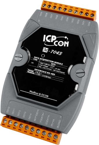 M-7043 CR 16-channel Non-isolated Digital Output Module using the DCON and Modbus Protocol (Gray Cover) (RoHS) | код 00-06102700 | ICP DAS