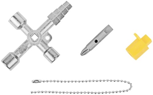 Ключ универсальный для электрошкафов 5в1 двусторон. CrV бита PH2/SL7 FIT 60107 фото 7