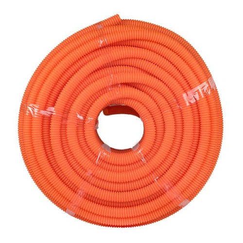 Труба гофр, ПНД тяжелая с протяжкой d25 мм (50 м) оранжевая-Plast | код tpnd-25-to | EKF фото 3