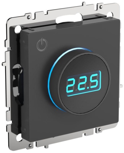 Термостат электронный с индикацией BRITE СП IP20 ТС10-1-БрГ графит | код BR-RT11-K53 | IEK