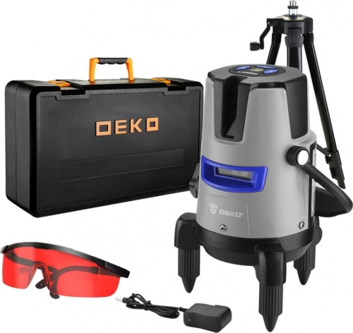 Уровень лазер. Deko DKLL02RB PRO SET 2 2кл.лаз. 635нм цв.луч. красный 2луч. (065-0102-1) | код 1882379 | DEKO