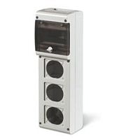 Щит комбинированный навесной BLOCK3, 6M + 3x 70x87(1x 84x106), 136x440x105mm, IK08, IP66, серия BLOCK | код 632.3500-000 | Scame