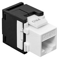 Модуль Keystone кат.5E неэкранир. 110 IDC 180град. самозажимной (Toolless) черн. TERACOM PRO | код TRP-KSTN-T180D-5EUTP-BLK | EKF
