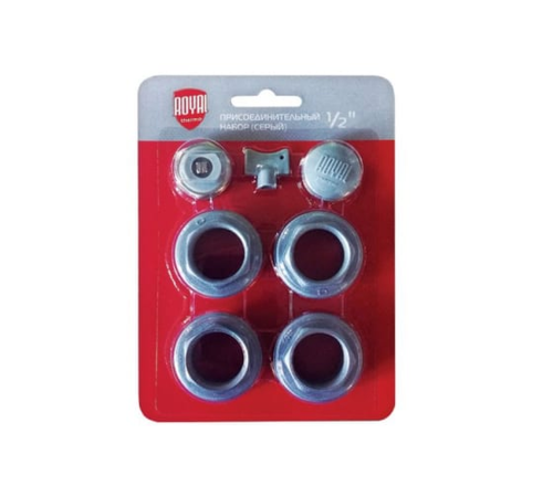 Комплект для подключения радиатора 1/2' серебристый (RT02.1-2) | код НС-1156712 | Royal Thermo