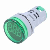 Индикатор значения напряжения AD-22 (LED) d22мм зеленый IP54 HLT | код 085-06-251| HLT