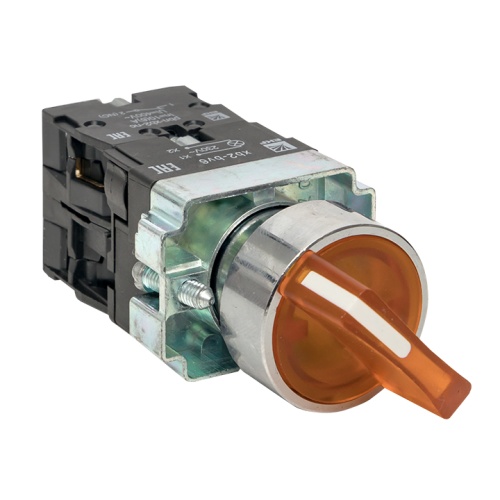 Переключатель BD21 2P c желтой подстветкой 230В NO PROxima | код xb2-bk21-y-230 | EKF Переключатель BD21 2P c желтой подстветкой 230В NO PROxima | код xb2-bk21-y-230 | EKF