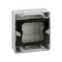 Коробка 1-местная, серый, S44A, серый | код 4400751-035 | Simon