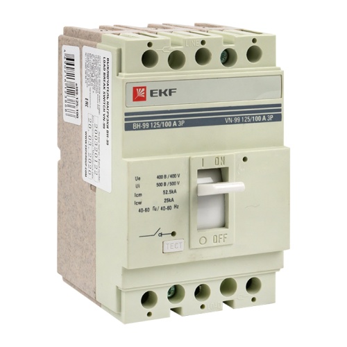 Выключатель нагрузки ВН-99 125/100А 3P PROxima | код sl99-125-100 | EKF Выключатель нагрузки ВН-99 125/100А 3P PROxima | код sl99-125-100 | EKF