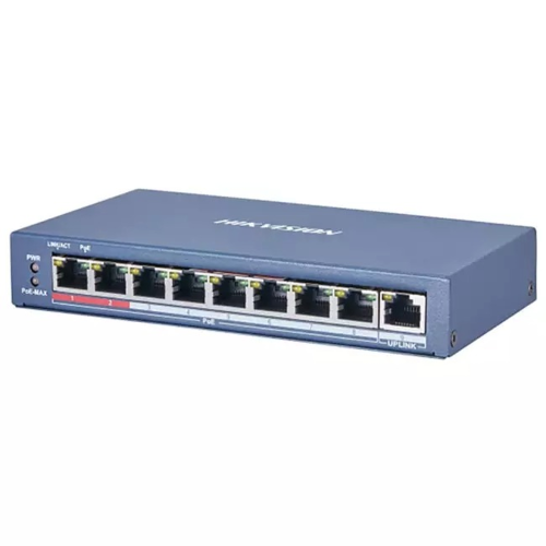 Коммутатор POE 9 RJ45 100M PoE с грозозащитой 6кВ | код 301801294 | Hikvision