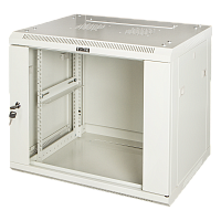 Шкаф настенный серии Pro, 27U 600x600, стеклянная дверь | код TWT-CBWPG-27U-6x6-GY | TWT