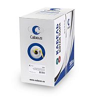 Cabeus UTP-4P-Cat.5e-SOLID-YL Кабель витая пара UTP (U/UTP), категория 5e, 4 пары (24 AWG), одножильный, PVC нг(А)-LS, желтый (305 м), системная гарантия 25 лет. | код 7251c | Cabeus
