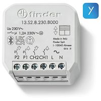 Электронный привод рольставней, 2NO 6A, питание 230В АC, монтаж в коробке, BLE- Yesly | код 13S28230B000PAS | FINDER