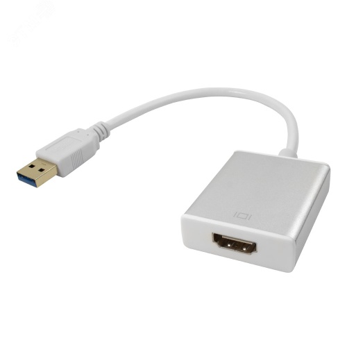 Конвертер-переходник USB 3.0 AM на HDMI 19F v1.4, белый | код GCR-U32HD2 | Greenconnect Конвертер-переходник USB 3.0 AM на HDMI 19F v1.4, белый | код GCR-U32HD2 | Greenconnect