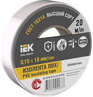 Изолента 0,15х15мм белая 20м | код EX-IZ10-C15-15-20-K01 | IEK