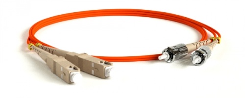 Патч-корд волоконно-оптический (шнур) MM 62.5/125 ST-SC 2 мм duplex LSZH 5 м, Hyperline FC-D2-62-SC/PR-ST/PR-H-5M-LSZH-OR | код 239427 | Hyperline
