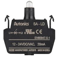 Блок контактов с подсветкой белый, 12-24VAC/DC | код SA-LD | AUTONICS