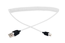 USB кабель универсальный microUSB шнур витой 1 м белый REXANT | код 18-4301 | REXANT