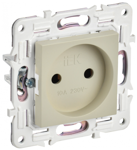 SKANDY Роз. без з/к/ш 10А SK-R02B беж. IEK | код SK-R10-10-K10 | IEK