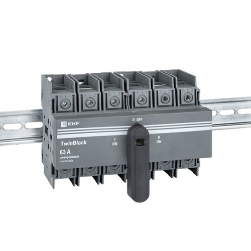 Рубильник 63A 3P реверсивный c рукояткой для прямой установки TwinBlock | код tb-s-63-3p-rev | EKF фото 3