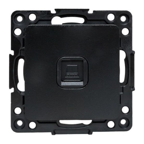 Стокгольм Механизм Розетки RJ-45 1-местной черный PROxima | код EZK01-035-10 | EKF фото 3