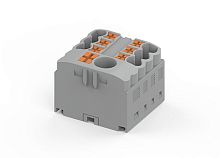 TPA6/2.5-7-GY Блок распределит. TP Push-in, 7 точек подключения, вход 6мм2, выход 2.5мм2, сер., шт | код TPA6/2.5-7-GY | SUPU