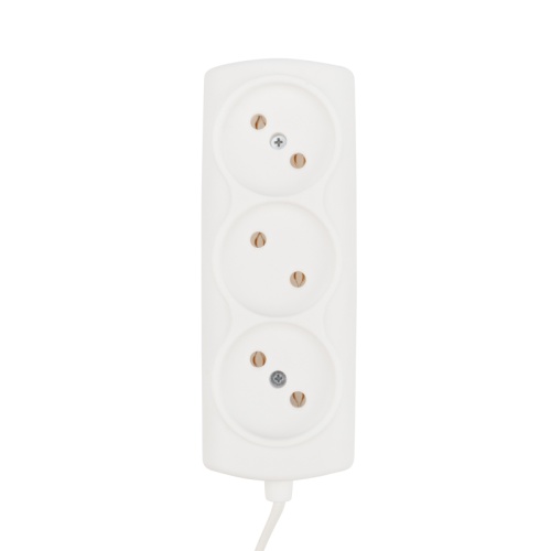 Удлинитель PROconnect STANDARD 3 гнезда, 3 м, 2х0.75 мм кв , б/з, белый | код 11-7211 | PROCONNECT