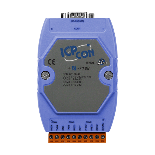 I-7188/DOS/512 CR Embedded Controller without Display, developing tool kit, Datalight’s ROM/DOS,With 512k | код 00-01094310 | ICP DAS