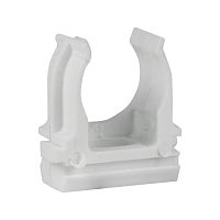 Крепеж-клипса d25 мм (10 шт) белая-Plast | код derj-z-25-white | EKF