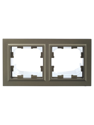 BRITE Рамка 2-местная IP44 РУ-2-БрШ-44 шампань | код BR-M22-44-K37 | IEK фото 2