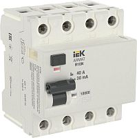 ARMAT Выключатель дифференциального тока R10N 4P 40А 30мА тип AC | код AR-R10N-4-040C030 | IEK